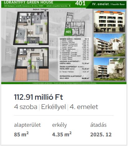 Baross Társasház lakás B09